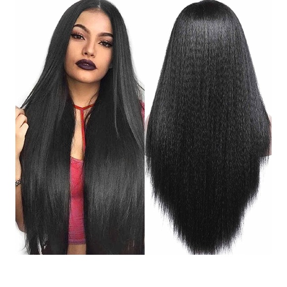 Kinky Yaki Straight Lace Front Wig